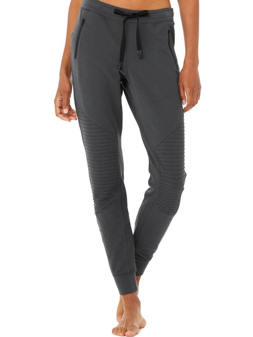 ALO Yoga Urban Moto sweatpants charcoal gray S